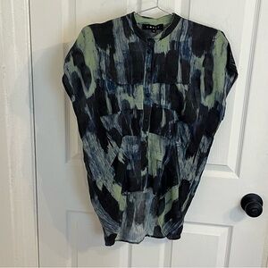 Women's Silk Abstract Print Tunic Top